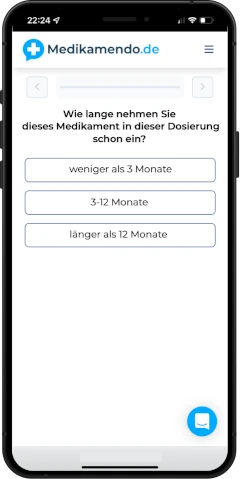 Medikamendo Questionnaire on mobile