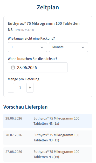 Zeitplan festlegen