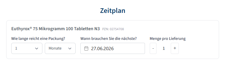 Zeitplan festlegen