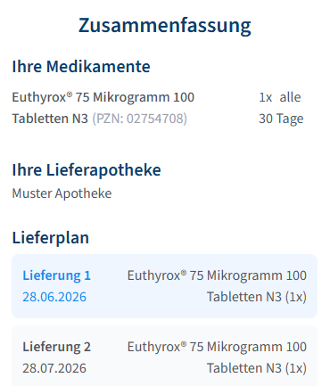 Überprüfung & Start