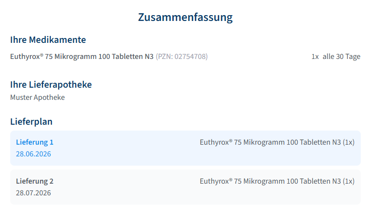 Überprüfung & Start